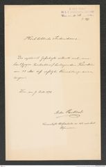 k.k. naturhistorisches Hofmuseum, Intendanzakten 1885-1896 (Hauer), Aktenzahl Z.477/1892, Seite 1